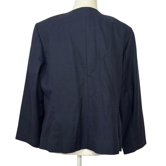 Talbots Navy Blue Floral Embellished Jacket - Picture 3 of 11